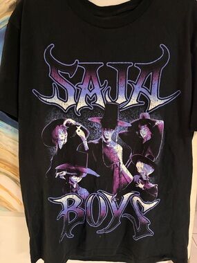 K-Pop Demon Hunters Black 'Saja Boys' Graphic Tee -